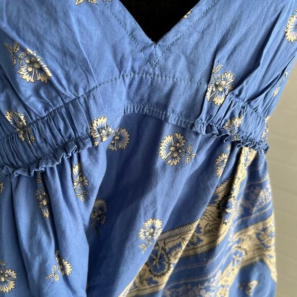Converse One Star sundress blue floral, spaghetti straps, women's size L - Picture 5 of 11